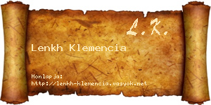 Lenkh Klemencia névjegykártya